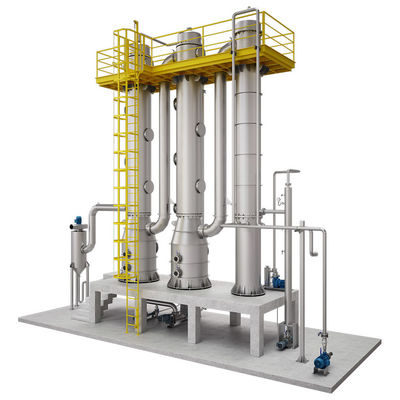 Evaporador de filme de queda vertical modular de resposta rápida